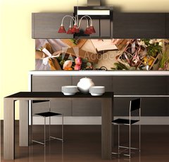 Fototapeta do kuchyn flie 260 x 60, 266667837 - Florist writing in notebook at table