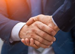 Samolepka flie 100 x 73, 267959978 - Two business people shaking hands, businessman, hand - Dva podnikatel potesen rukou, podnikatel, ruka