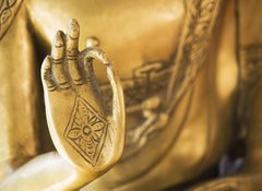 Fototapeta vliesov 100 x 73, 26799446 - Hand of the golden Buddha 02
