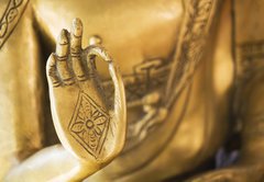 Fototapeta vliesov 145 x 100, 26799446 - Hand of the golden Buddha 02