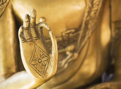 Samolepka flie 270 x 200, 26799446 - Hand of the golden Buddha 02 - Ruka zlatho Buddhy 02