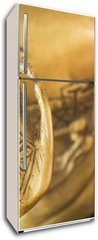 Samolepka na lednici fólie 80 x 200, 26799446 - Hand of the golden Buddha 02 - Ruka zlatého Buddhy 02