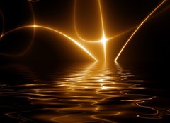Fototapeta vliesov 100 x 73, 2682422 - dance of lights, emerging from water. fractal02f3