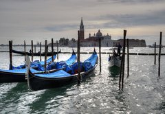 Samolepka flie 145 x 100, 26919212 - Gondolas in Venice - Gondoly v Bentkch