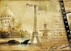 Samolepka flie 200 x 144, 26983930 - Paris paris.. vintge photoalbum series