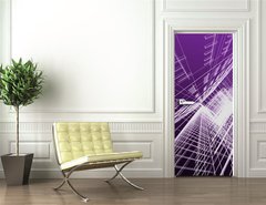 Samolepka na dvee flie 90 x 220  .abstract modern architecture ., 90 x 220 cm