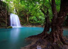 Samolepka flie 100 x 73, 27019099 - Erawan Waterfall in Kanchanaburi, Thailand