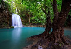 Samolepka flie 145 x 100, 27019099 - Erawan Waterfall in Kanchanaburi, Thailand