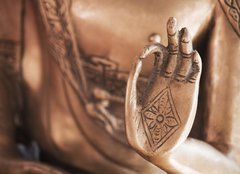 Fototapeta plátno 160 x 116, 27118507 - Die Hand des Messing-Buddhas - Ruka z mosazi