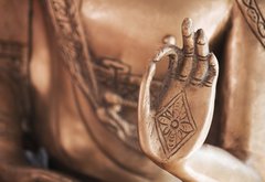 Fototapeta pltno 174 x 120, 27118507 - Die Hand des Messing-Buddhas