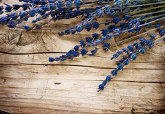 Samolepka flie 145 x 100, 27182499 - Lavender Spa over wood background