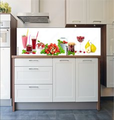 Fototapeta do kuchyn flie 180 x 60, 272522688 - Panoramic collage fruit, drinks, ice cream