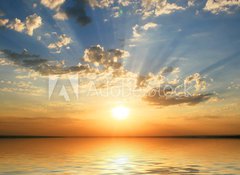 Samolepka flie 100 x 73, 27387255 - sunset at coast of the sea - zpad slunce na pobe moe