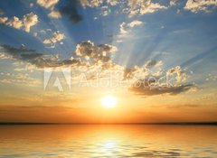 Samolepka flie 100 x 73  sunset at coast of the sea, 100 x 73 cm