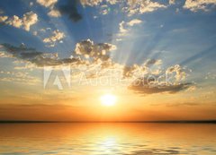 Fototapeta vliesov 200 x 144, 27387255 - sunset at coast of the sea - zpad slunce na pobe moe