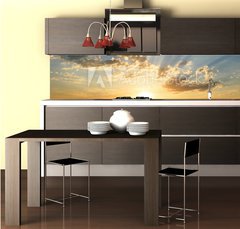 Fototapeta do kuchyn flie 260 x 60, 27387255 - sunset at coast of the sea