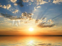 Samolepka flie 270 x 200, 27387255 - sunset at coast of the sea