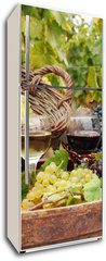 Samolepka na lednici flie 80 x 200, 27521163 - vineyard with red and white wine