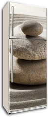 Samolepka na lednici fólie 80 x 200, 27541255 - jardin zen avec sable et galets - jardin zen avec sable a galety