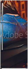Samolepka na lednici flie 80 x 200, 276172371 - biker woman