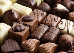 Fototapeta pltno 160 x 116, 27663412 - various chocolate pralines