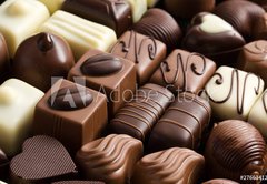 Fototapeta pltno 174 x 120, 27663412 - various chocolate pralines