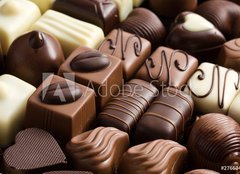 Fototapeta pltno 240 x 174, 27663412 - various chocolate pralines - rzn okoldov pralinky