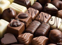 Fototapeta papr 254 x 184, 27663412 - various chocolate pralines - rzn okoldov pralinky