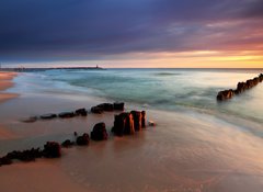 Fototapeta100 x 73  Beautiful sunrise on the beach, 100 x 73 cm