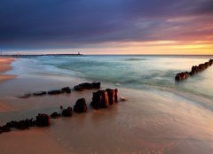 Fototapeta160 x 116  Beautiful sunrise on the beach, 160 x 116 cm