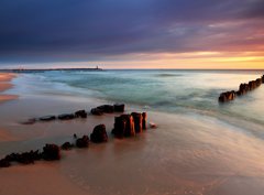 Fototapeta papír 360 x 266, 27723346 - Beautiful sunrise on the beach - Krásné svítání na pláži