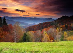 Samolepka flie 100 x 73  morning in mountains, 100 x 73 cm