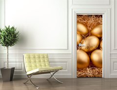 Samolepka na dveře fólie 90 x 220, 27774128 - Golden eggs - Zlatá vejce