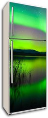 Samolepka na lednici flie 80 x 200  Northern lights mirrored on lake, 80 x 200 cm