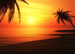 Fototapeta vliesov 100 x 73, 27987416 - Ibiza Sunset Chillout Beach 01