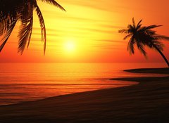 Samolepka flie 100 x 73, 27987416 - Ibiza Sunset Chillout Beach 01
