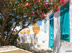 Samolepka flie 100 x 73, 280262579 - Old ceramic vessels in Apollonia village on Sifnos island in Greece. - Star keramick ndoby ve vesnici Apollonia na ostrov Sifnos v ecku.