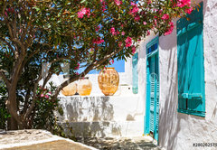 Samolepka flie 145 x 100, 280262579 - Old ceramic vessels in Apollonia village on Sifnos island in Greece. - Star keramick ndoby ve vesnici Apollonia na ostrov Sifnos v ecku.