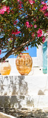 Samolepka na dvee flie 90 x 220, 280262579 - Old ceramic vessels in Apollonia village on Sifnos island in Greece.