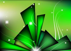 Samolepka flie 200 x 144, 28067873 - Abstract green composition