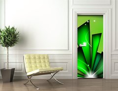 Samolepka na dvee flie 90 x 220, 28067873 - Abstract green composition