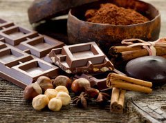 Samolepka flie 270 x 200, 28180973 - chocolate with ingredients-cioccolato e ingredienti