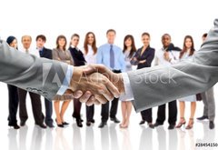 Fototapeta174 x 120  handshake isolated on business background, 174 x 120 cm