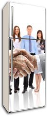 Samolepka na lednici flie 80 x 200  handshake isolated on business background, 80 x 200 cm