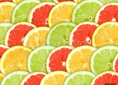 Fototapeta vliesov 200 x 144, 28466521 - Background with citrus-fruit slices - Pozad s citrusem