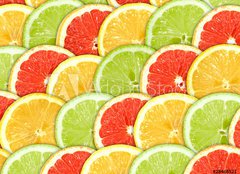 Fototapeta254 x 184  Background with citrus fruit slices, 254 x 184 cm