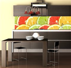 Fototapeta do kuchyně fólie 260 x 60, 28466521 - Background with citrus-fruit slices - Pozadí s citrusem