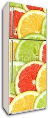 Samolepka na lednici flie 80 x 200  Background with citrus fruit slices, 80 x 200 cm