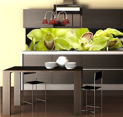 Fototapeta do kuchyn flie 260 x 60, 28704668 - Wellness concept with zen stone and orchid