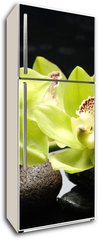 Samolepka na lednici flie 80 x 200  Wellness concept with zen stone and orchid, 80 x 200 cm